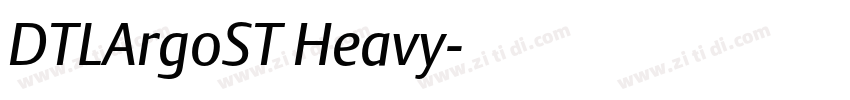 DTLArgoST Heavy字体转换